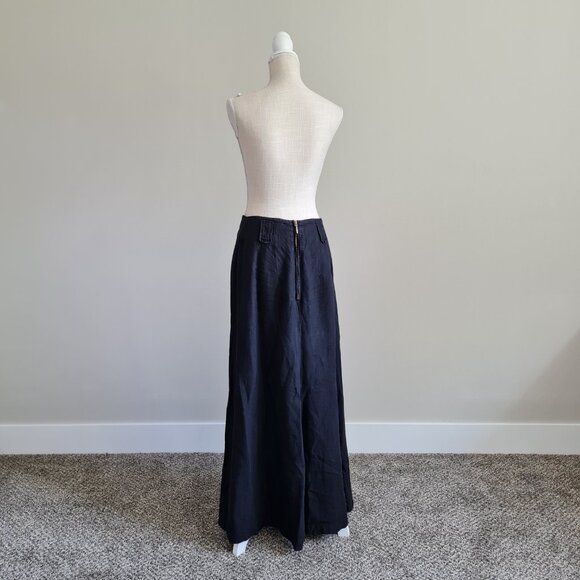 Luzifer 100% Linen Vintage Lagenlook Maxi Skirt Berlin, Germany - Size L - Picture 3 of 9